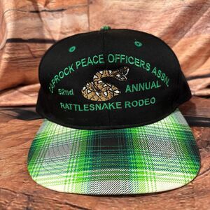 Nissin Cap Caprock Peace Officers Assn 52nd Rattlesnake Rodeo Snapback Hat Men's